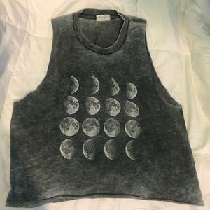 Brandy Melville moon grey muscle t shirt